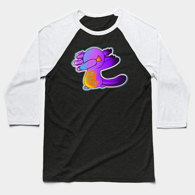 Jack O Lantern Axolotl Halloween Trick Or Treat Baseball T-Shirt by MaystarUniverse